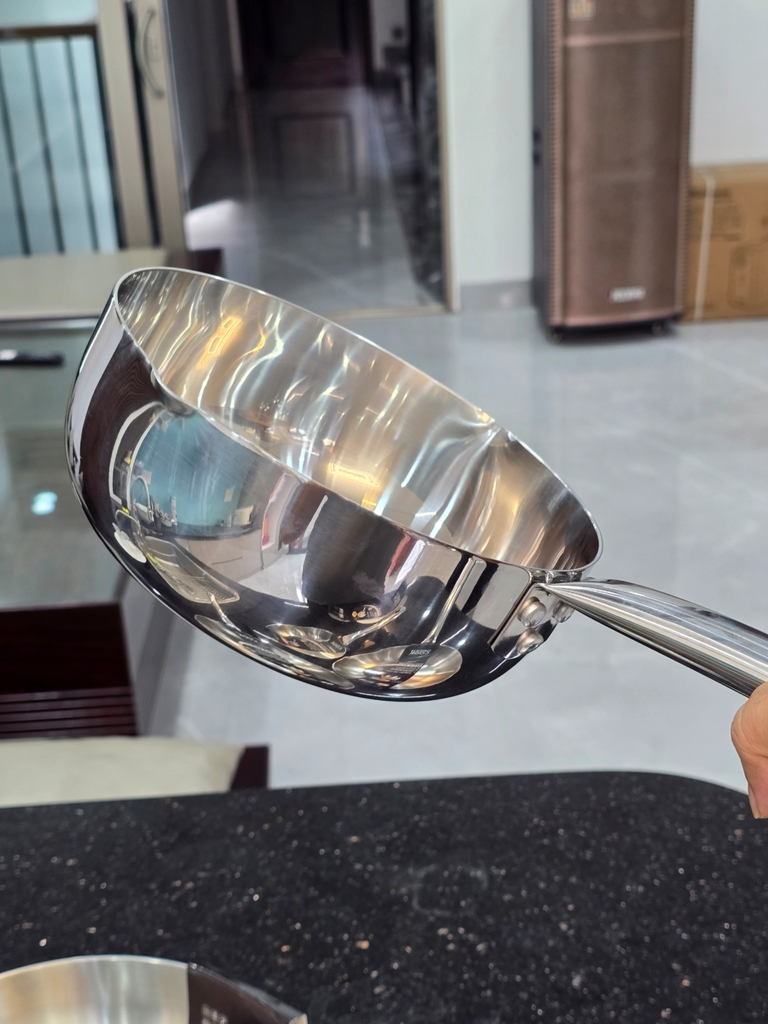 Chảo sâu inox 3 lớp miệng rót 20cm Greencook GCP255-20IH (1tx6)