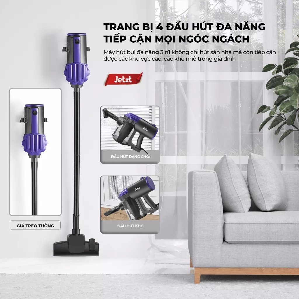 Máy Hút Bụi Cầm Tay Có Dây Jetzt X10 Pro