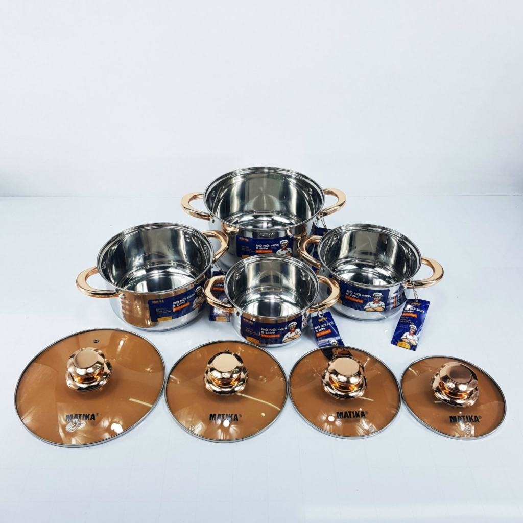 Bộ 6 nồi chảo inox Matika MTK-C0624 (1tx2)