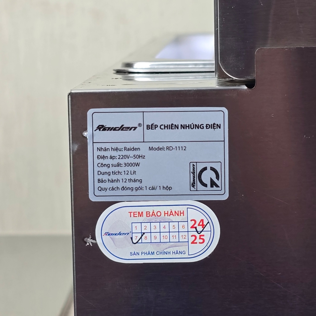 Bếp Chiên Nhúng Điện Đơn 12L Raiden RD-1112