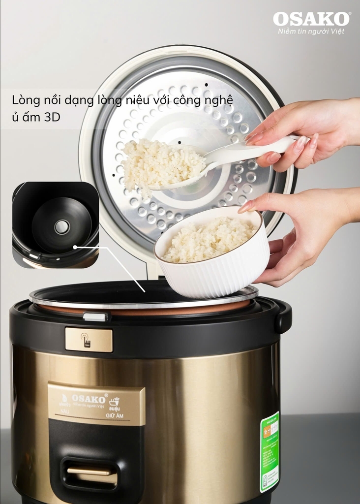 Nồi Cơm Điện 1.8L OSAKO OCD-180