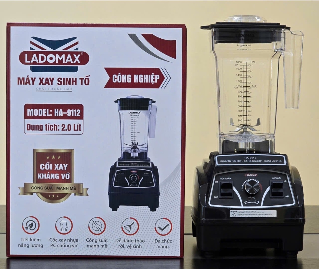 Máy xay sinh tố công nghiệp Ladomax Ha-9112 (1tx4)