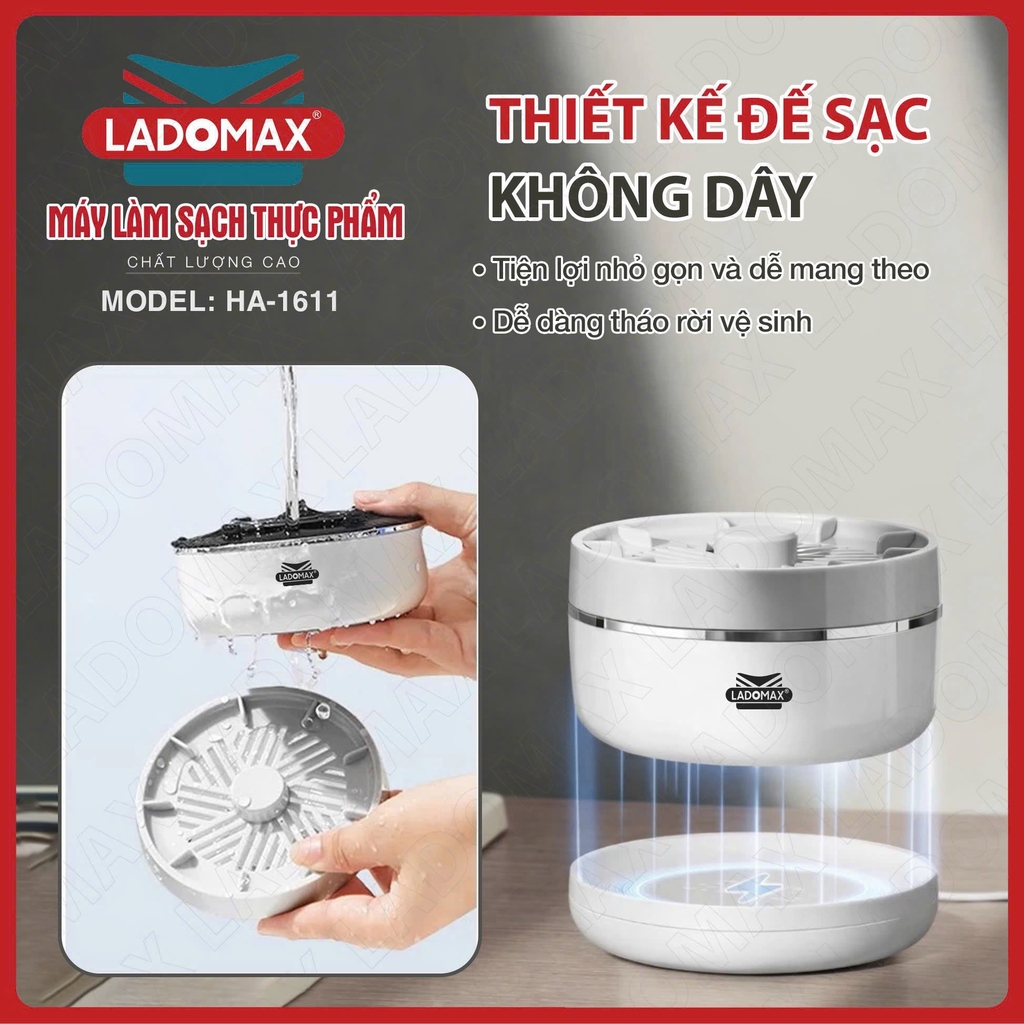 Máy làm sạch thực phẩm Ladomax Ha-1611 công nghệ Hydroxyl (1tx30)