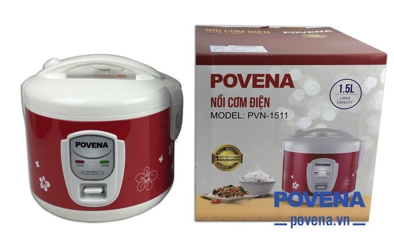 Nồi cơm điện 1.5L Povena PVN1511