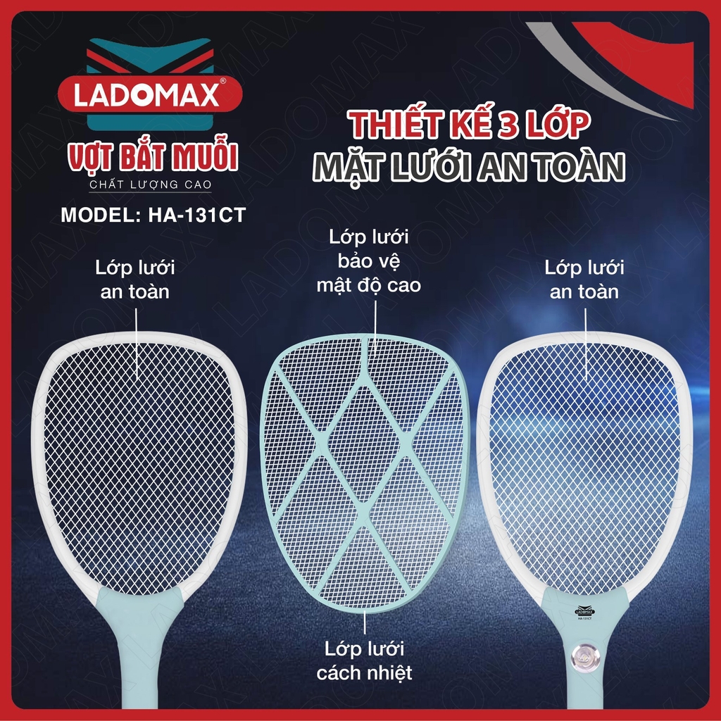 Vợt Muỗi Ladomax Ha-131CT (1tx60)