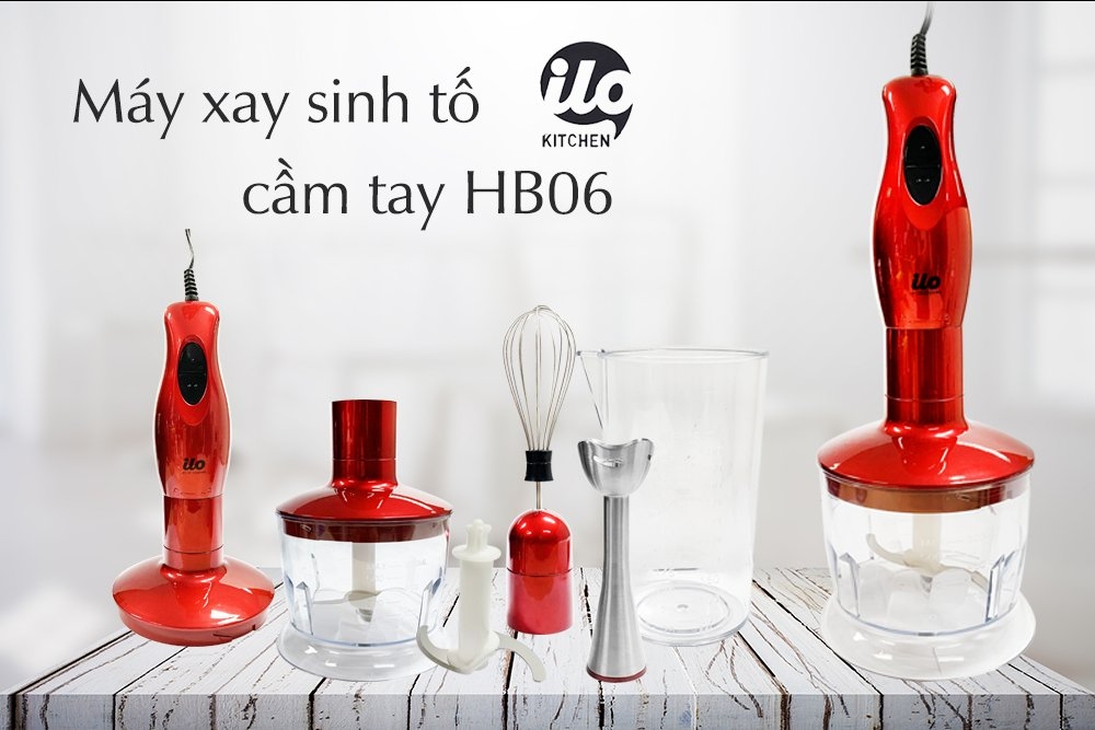 Máy xay sinh tố đa năng cầm tay ILO HB06