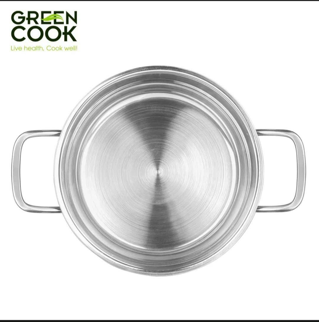 Bộ 3 nồi inox 5 đáy Greencook GCS232-T1 (1tx4)