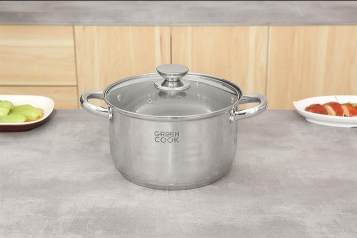 Nồi Inox 5 đáy size 22cm Greencook GCS243-22IH (1tx8)