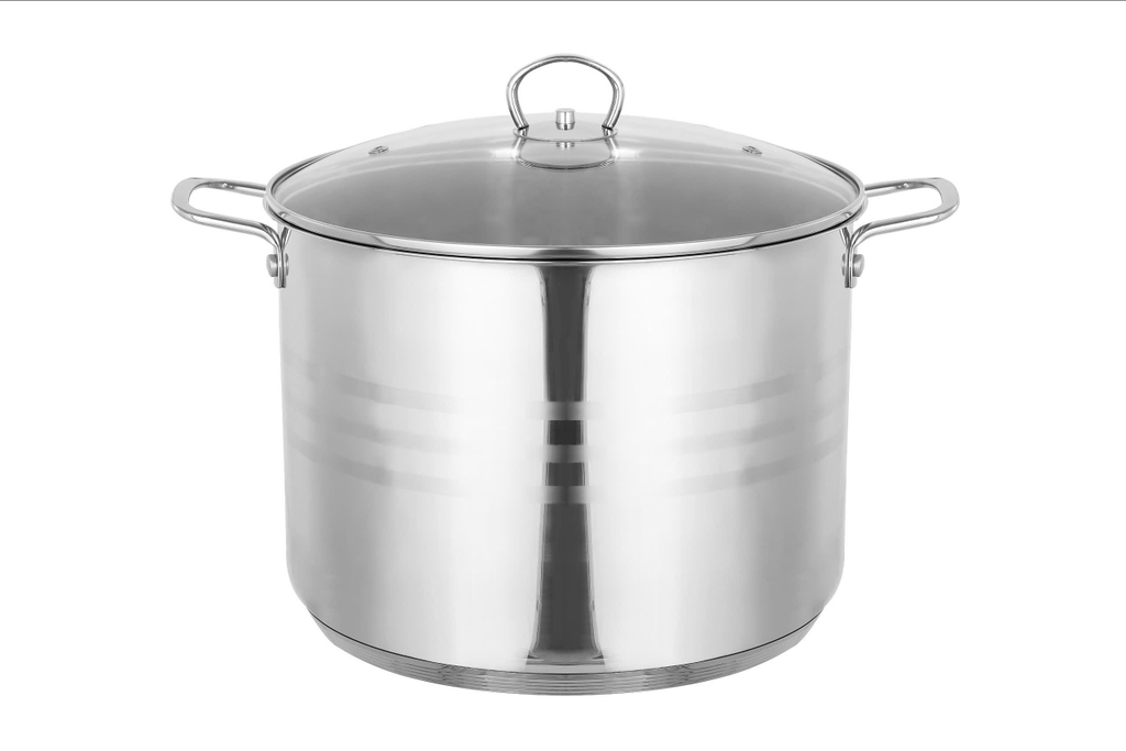 Nồi luộc gà inox 5 đáy nắp kính 28cm Greencook GCS243-28IH (1tx4)