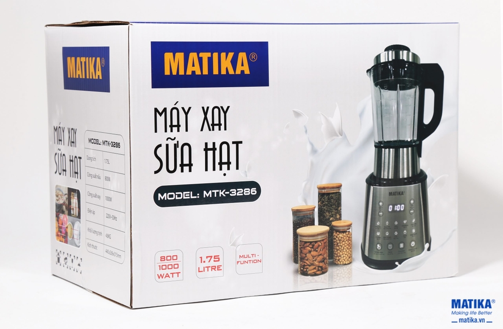 Máy xay nấu sữa hạt Matika MTK-3286