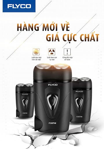 Máy cạo râu hai lưỡi Flyco FS-187VN