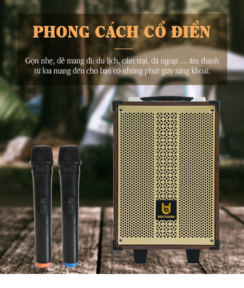 Loa kéo Bestsound BD-9080 New, Bass 8 inch, 30W