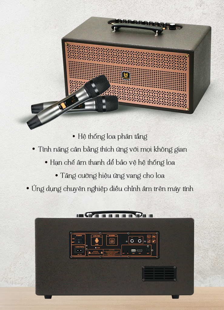 Loa kéo xách tay Bestsound M6-PRO, Bass đôi 6.5 inch, 100W