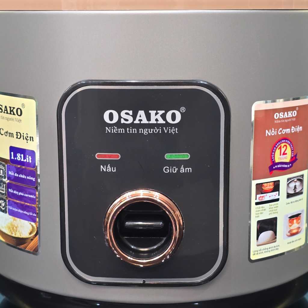 Nồi cơm điện 1.8L Osako OCD-218 (1tx4)