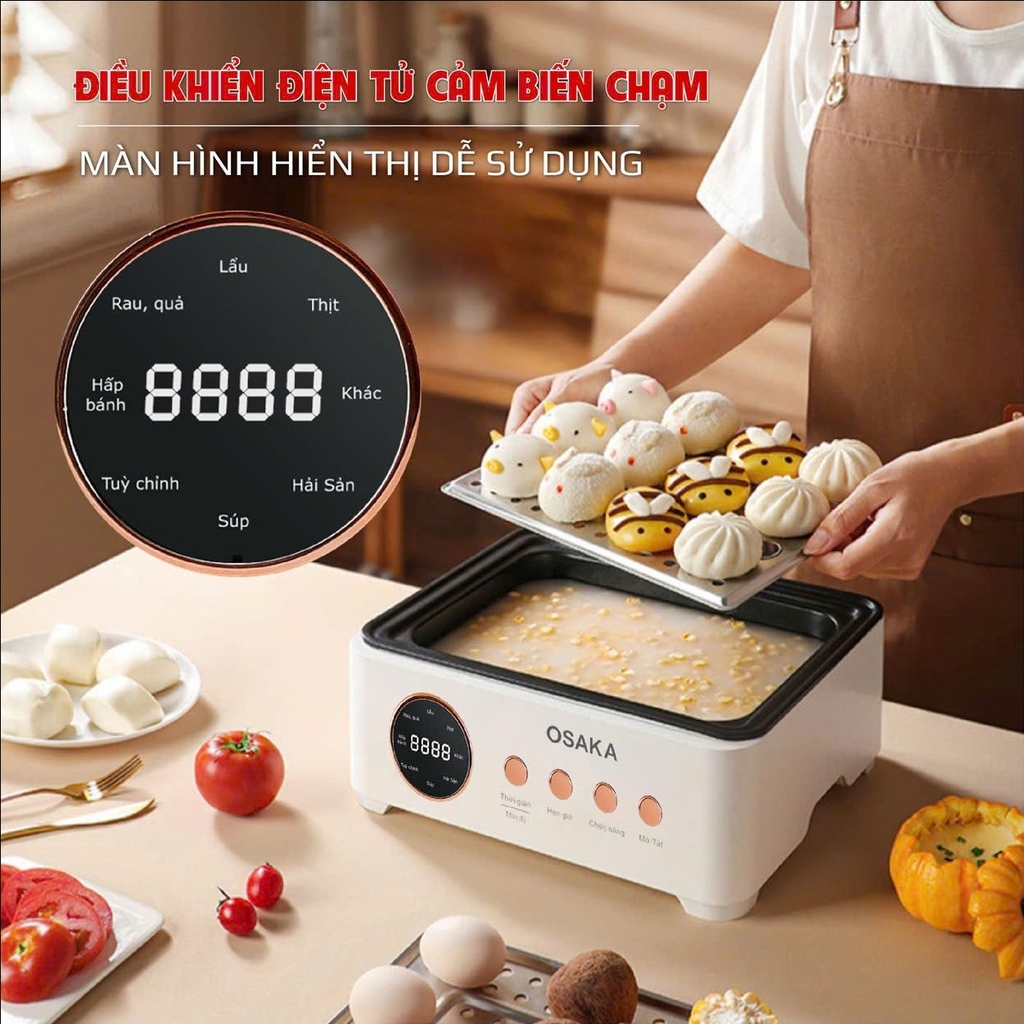 Nồi lẩu hấp đa năng Osaka MP666 (1tx1)