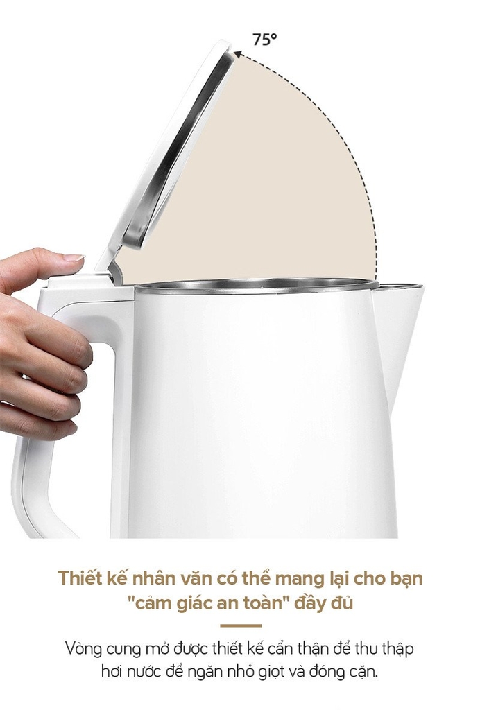 Ấm đun siêu tốc 1.5L Tsuki TS-DS01-W (1tx12)