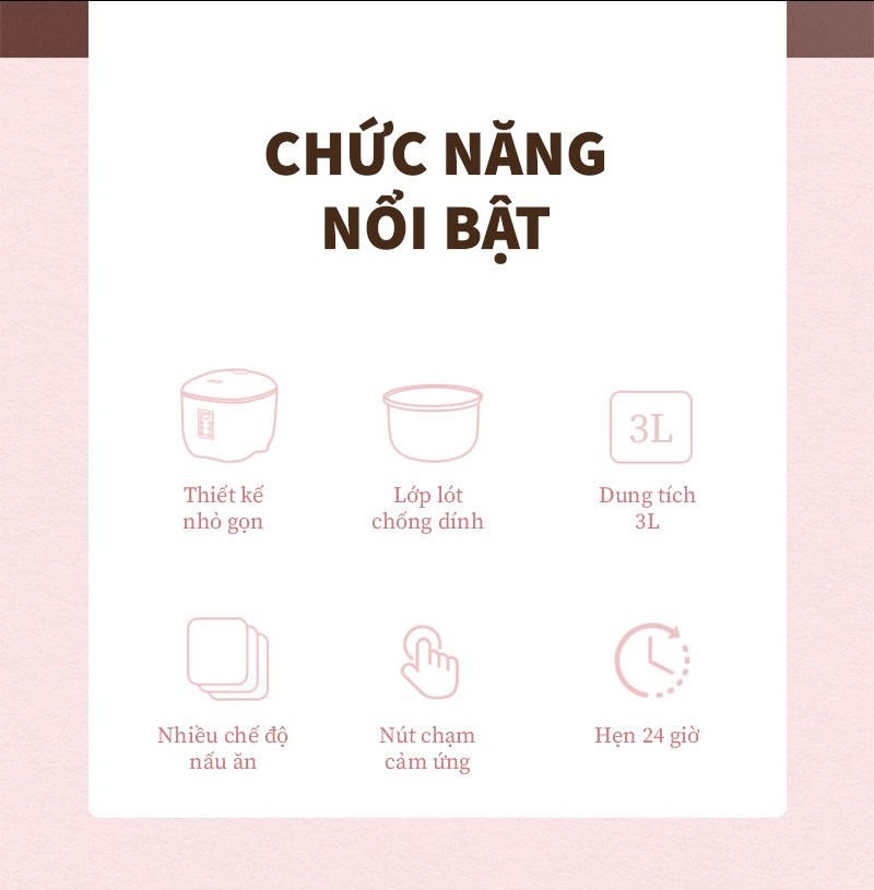 Nồi cơm điện tử 1.2L Tsuki TS-XH30 (1tx8)