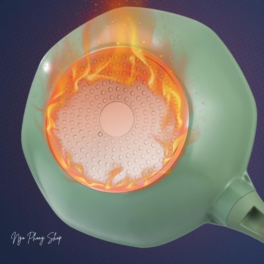 Chảo nhôm đúc bát giác chống dính 32cm Greencook GCW231-32W