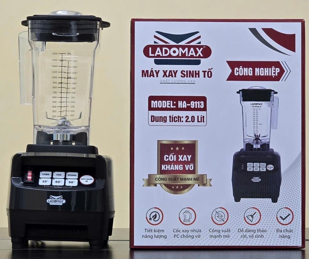 Máy xay sinh tố công nghiệp Ladomax Ha-9113 (1tx4)