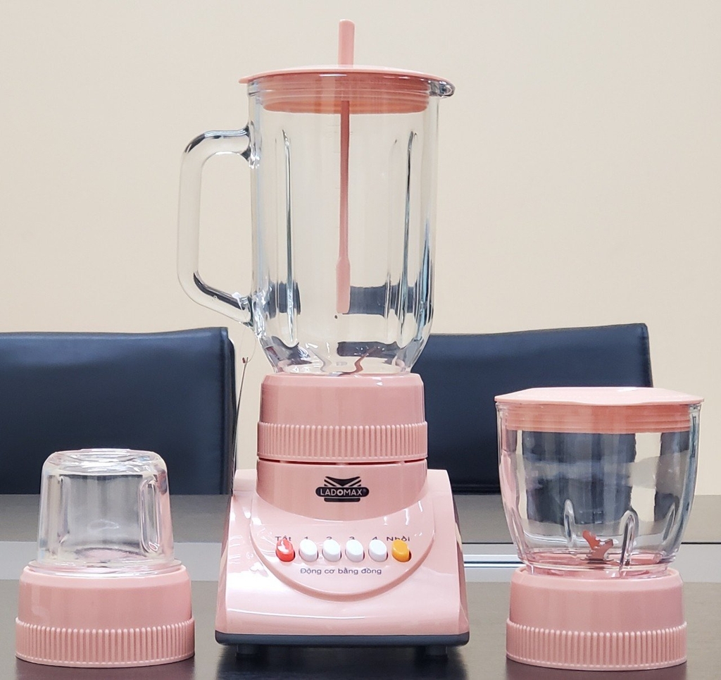 Máy xay sinh tố 3 cối thủy tinh Ladomax Ha-9166-3 (1tx6)