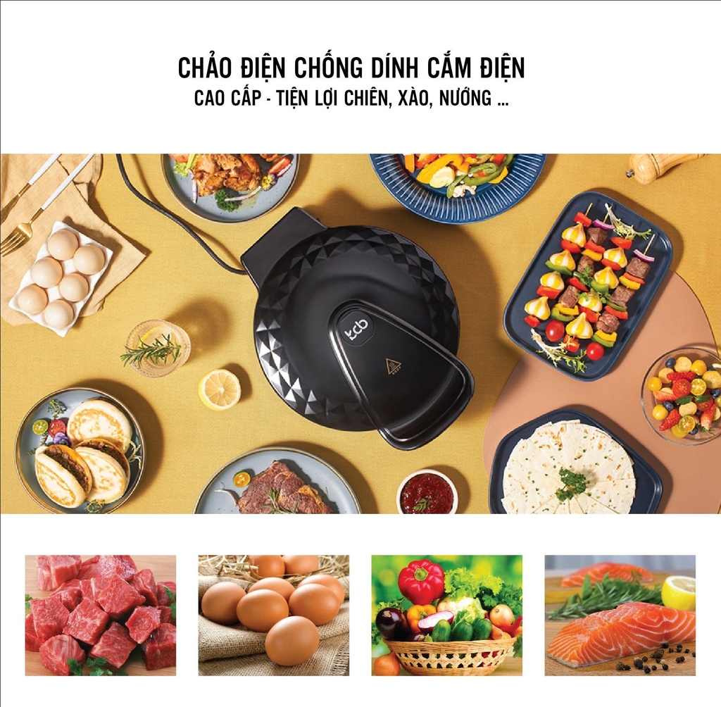 Chảo điện chiên nướng 2 mặt KCB KC-DP02