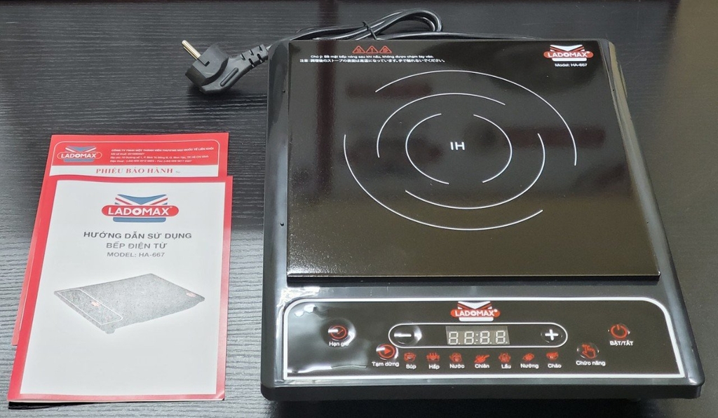 Bếp điện từ tặng lẩu Ladomax Ha-667 (1tx4)