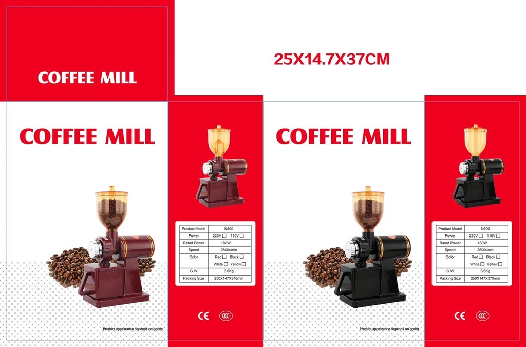 Máy xay cà phê Raiden N600 (1tx4)