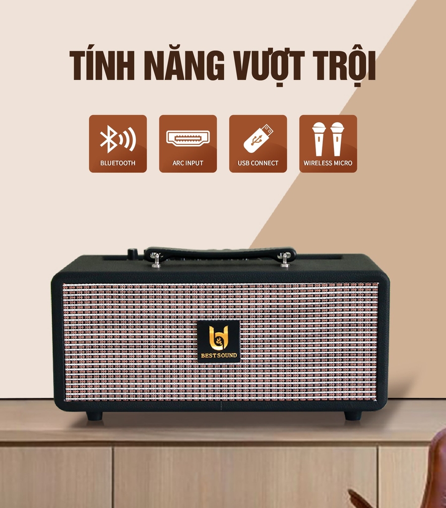 Loa kéo xách tay BestSound M5, Bass đôi 5inch, 80W