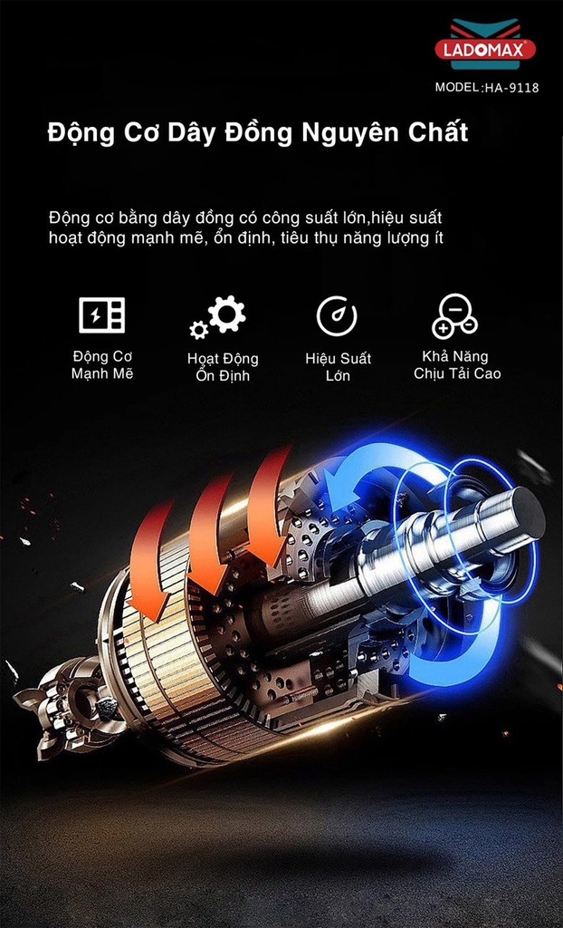 Máy xay sinh tố công nghiệp Ladomax Ha-9118 (1tx2)