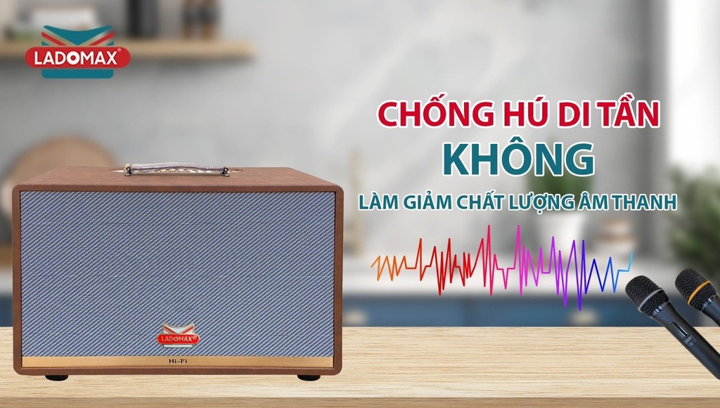 Loa xách Bass đôi 20cm Ladomax Ha-9220