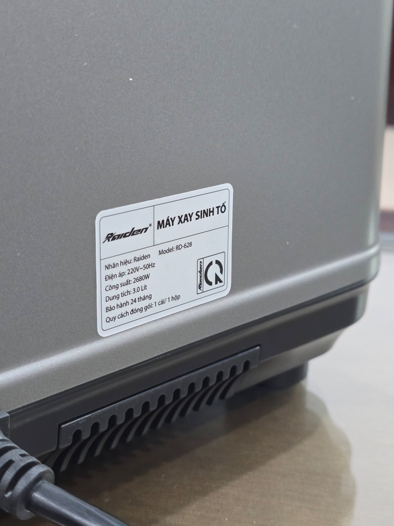 Máy xay sinh tố công nghiệp Raiden RD-628, cối 3 lít, 2680W (1tx4)