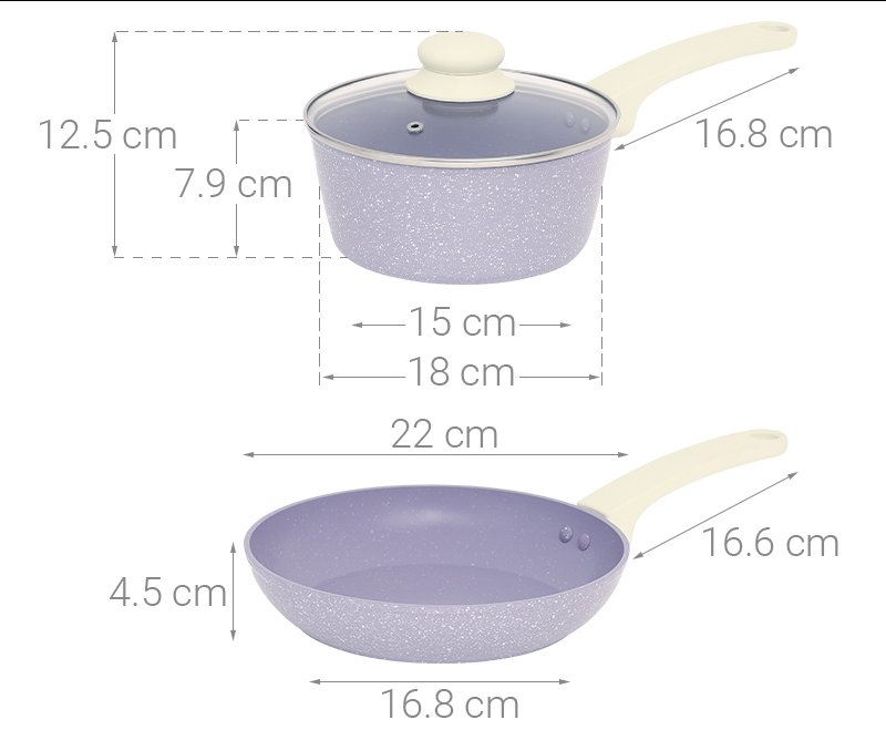 Bộ chảo quánh Baby Greencook GCS247-T2 (1tx6)