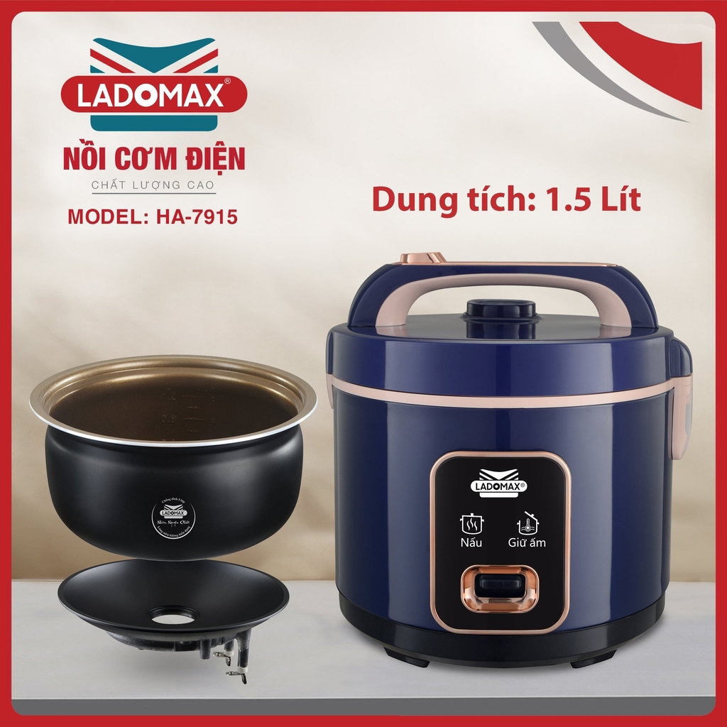 Nồi cơm điện 1.5L Ladomax Ha-7915 (1tx6)