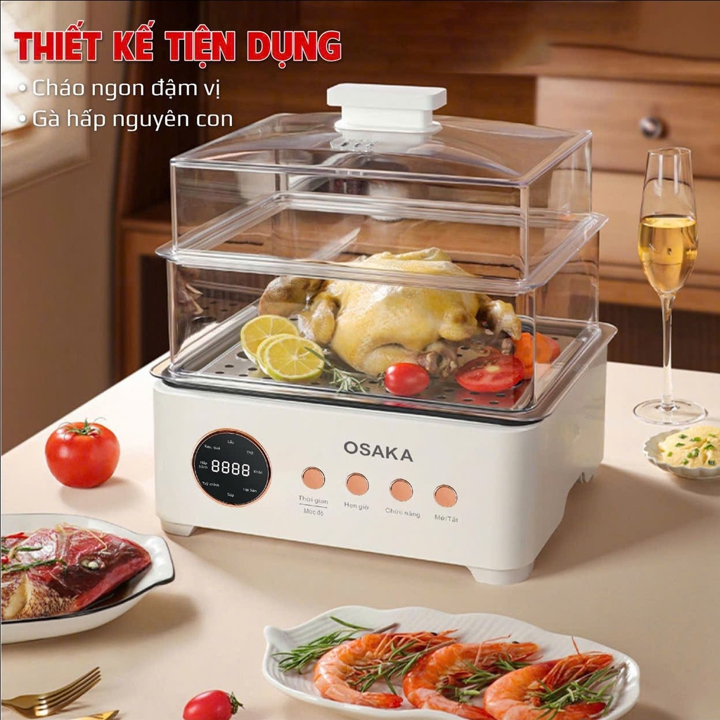 Nồi lẩu hấp đa năng Osaka MP666 (1tx1)