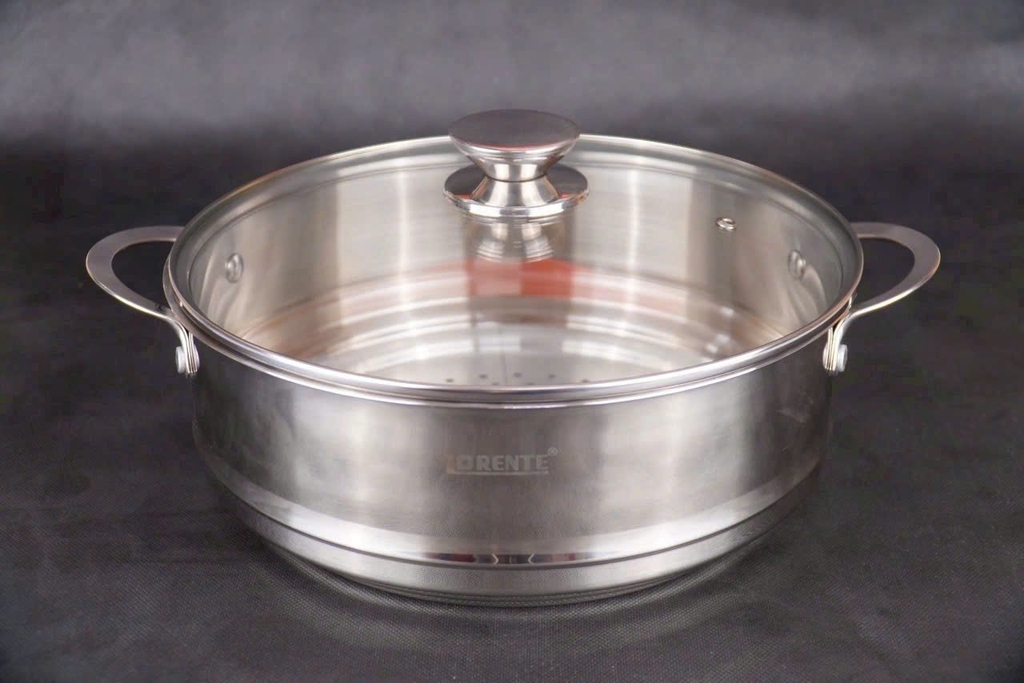 Xững hấp đa dụng 28cm inox 304 Lorente X-28 (1tx4)