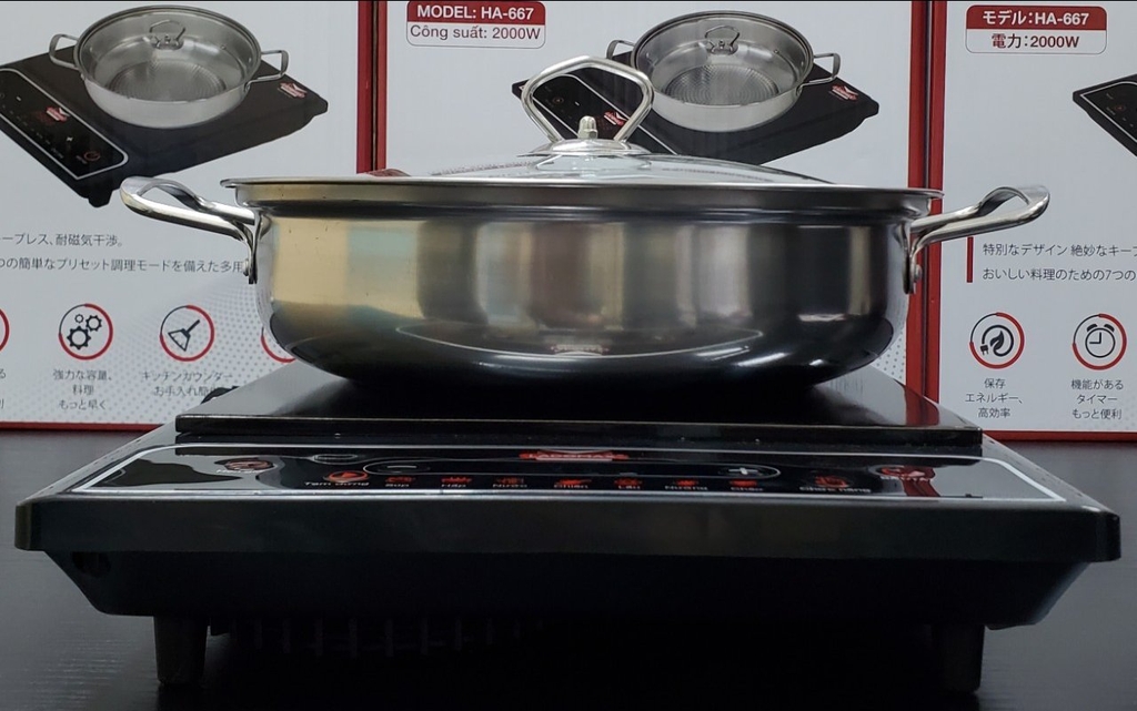 Bếp điện từ tặng lẩu Ladomax Ha-667 (1tx4)