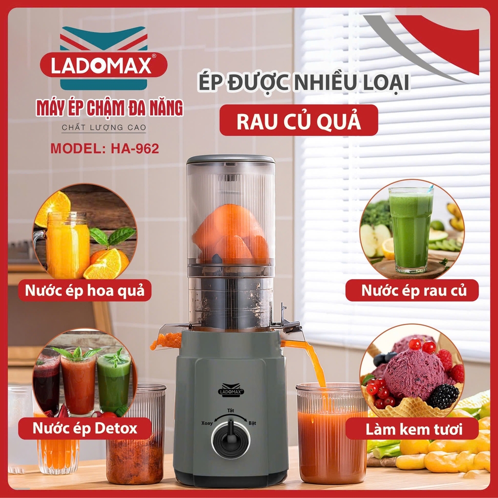 Máy ép chậm cao cấp Ladomax Ha-962