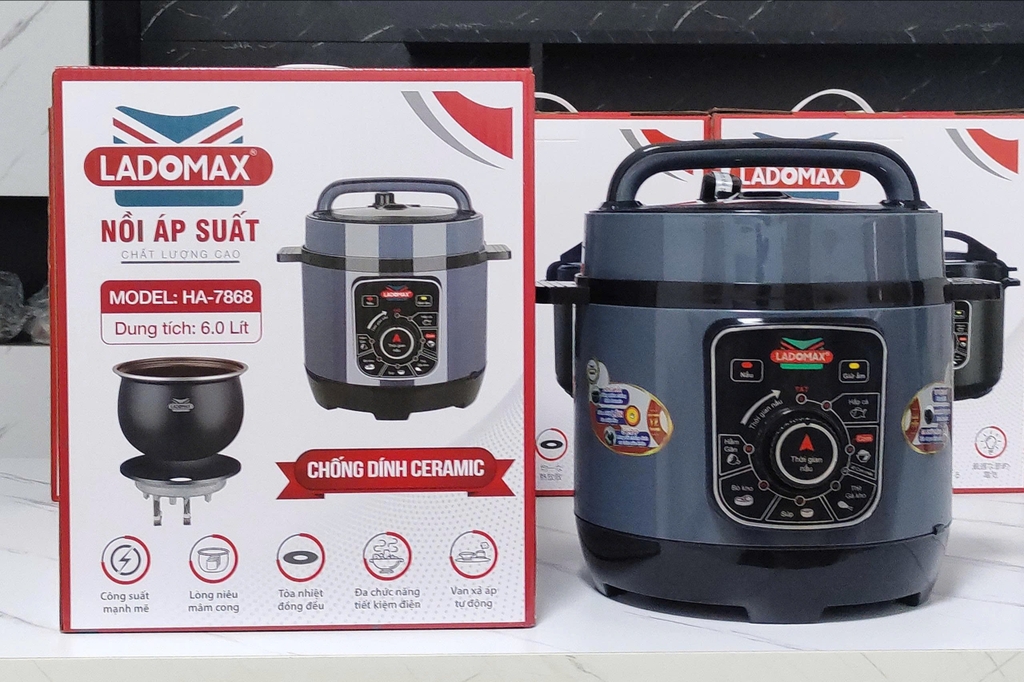 Nồi áp suất 6.0L Ladomax Ha7868 (1tx4)
