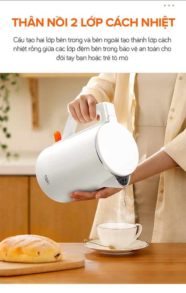 Ấm đun siêu tốc 1.5L Tsuki TS-DS01-W (1tx12)