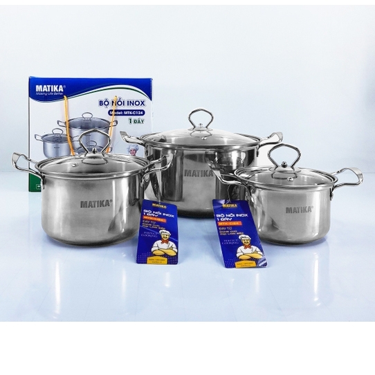 Bộ nồi inox Matika MTK-C124