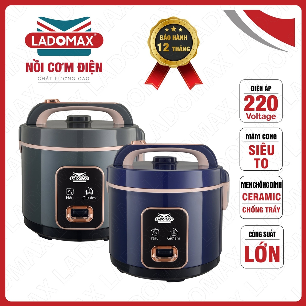 Nồi cơm điện 1.5L Ladomax Ha-7915 (1tx6)