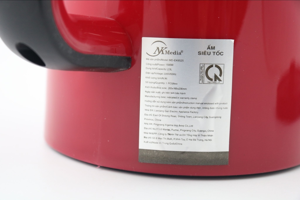 Ấm đun siêu tốc 2.5L 2 lớp Nkmedia MD-EK6525 (1tx16)