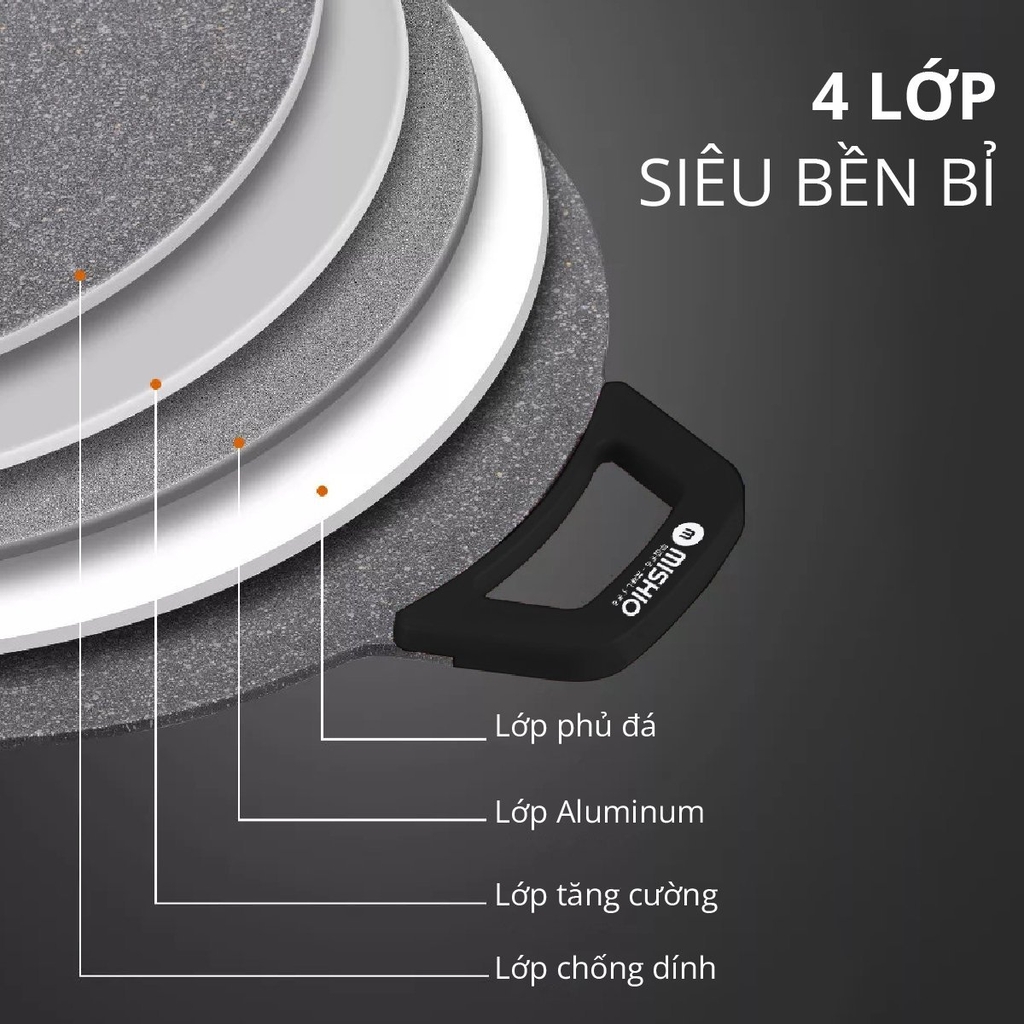 Bàn nướng đá tròn 36cm Mishio MK347 (1tx10)