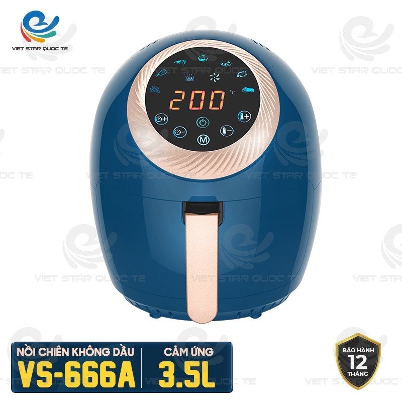 Nồi chiên không dầu 3.5L điện tử Tsuki BS-666A (1tx2)