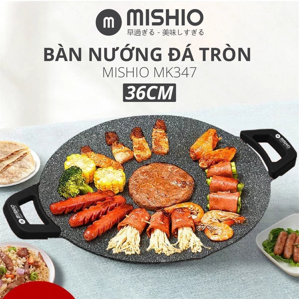 Bàn nướng đá tròn 36cm Mishio MK347 (1tx10)