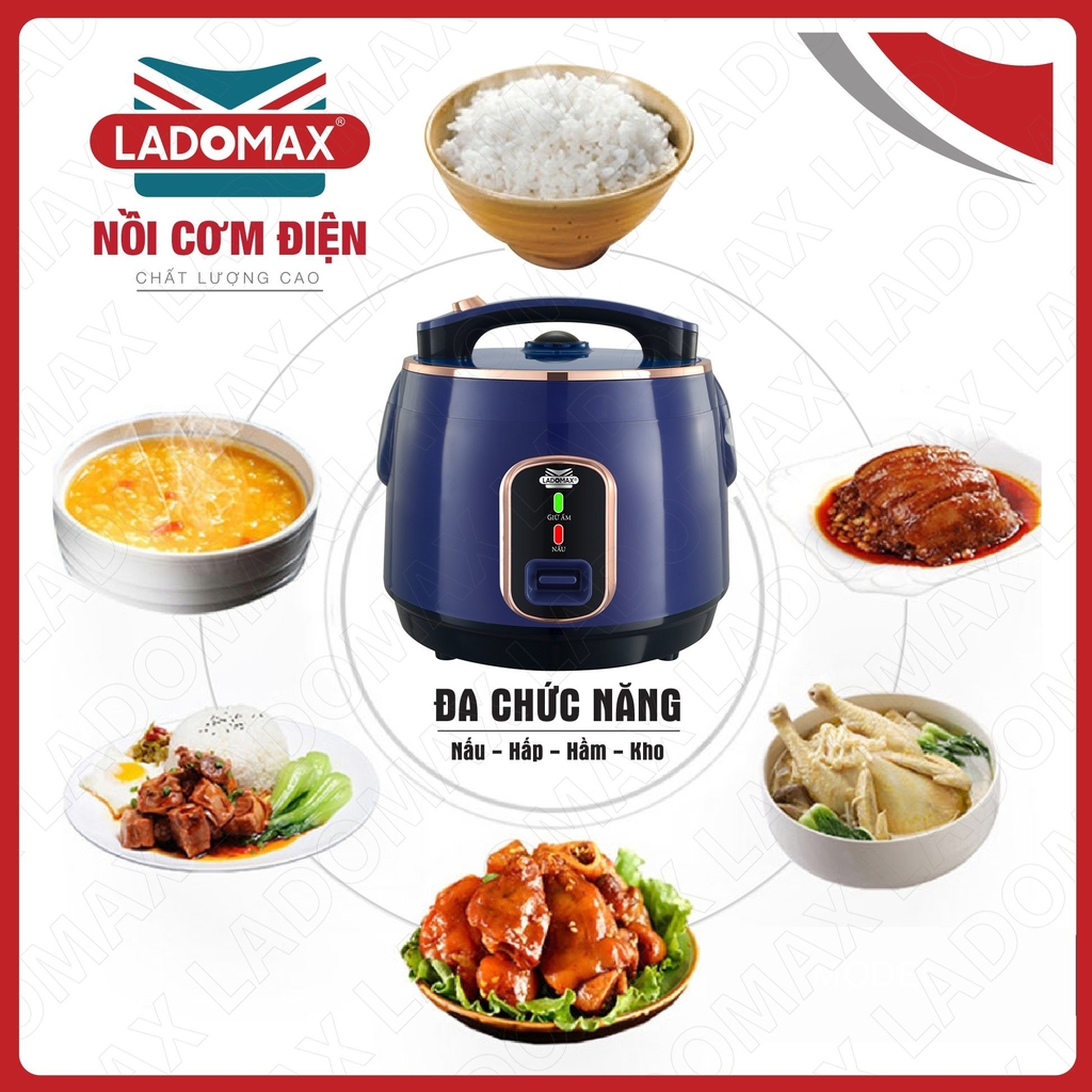 Nồi cơm điện nắp gài 1.8L Ladomax Ha-7518