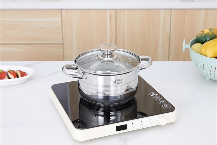 Nồi Inox 5 đáy size 18cm Greencook GCS243-18IH (1tx8)