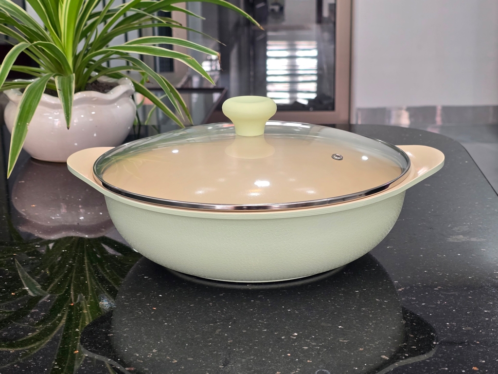Nồi lẩu nhôm đúc 28cm Greencook GCS2410-28IH (1tx8)