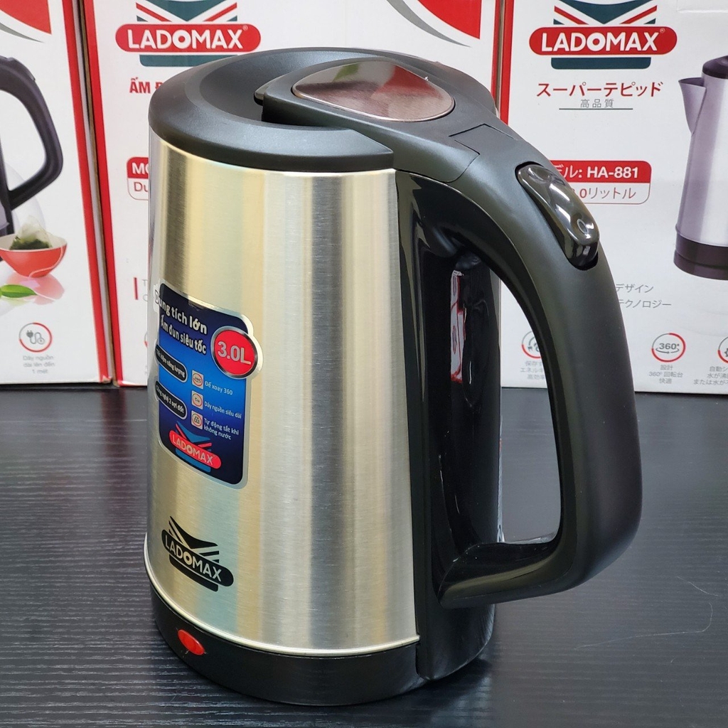 Ấm đun siêu tốc 3.0L Ladomax Ha-881 (1tx16)