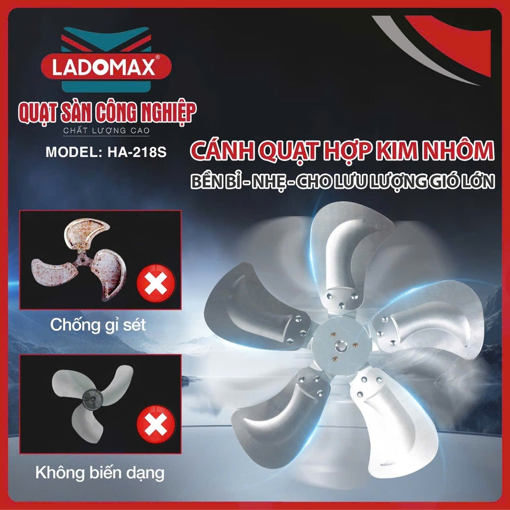 Quạt sàn công nghiệp Ladomax Ha-218S